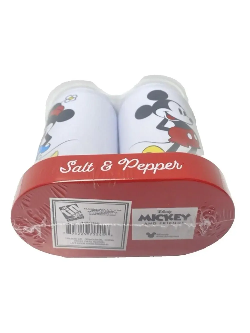 Disney Mickey & Minnie Mouse Salt & Pepper Shakers 3pc Set New